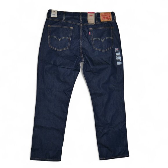 Levi's 514 Mens Jeans Size 38x30 Regular Fit Straight Leg Dark Rinse Denim NEW - Picture 3 of 10